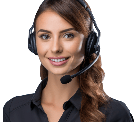 Smiling female customer service representative wearing a headset, ready to assist with Move Northwest Moving & Storage services